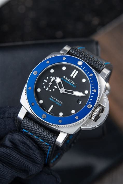 panerai submersible azzuro|panerai azzurro 42mm price.